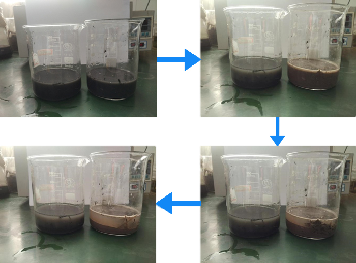 Bacto-Zyme 1011系列顆粒生物酶生態清淤實驗效果對比圖