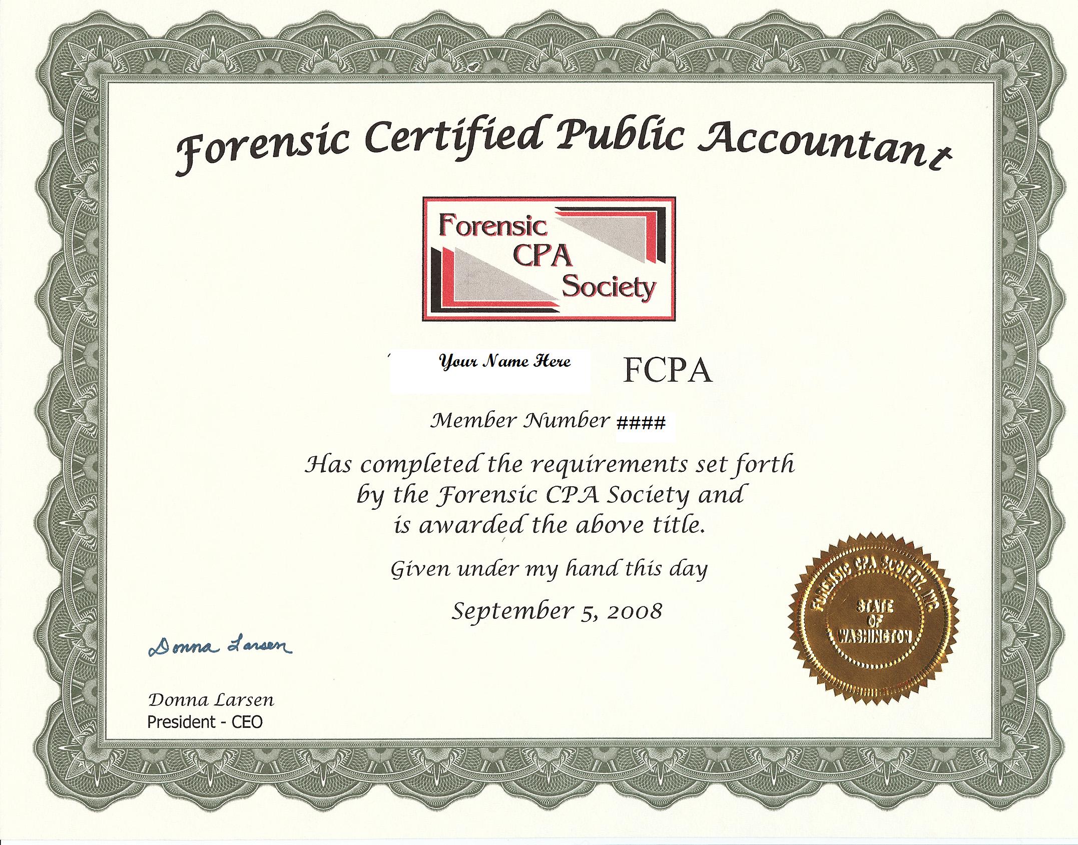 FCPA注册法务会计师---美国注册法务会计